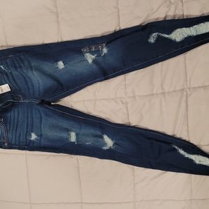 distressed ankle jeans